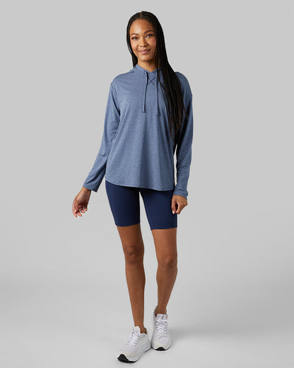 WOMEN'S COOL LONG SLEEVE HOODED T-SHIRT