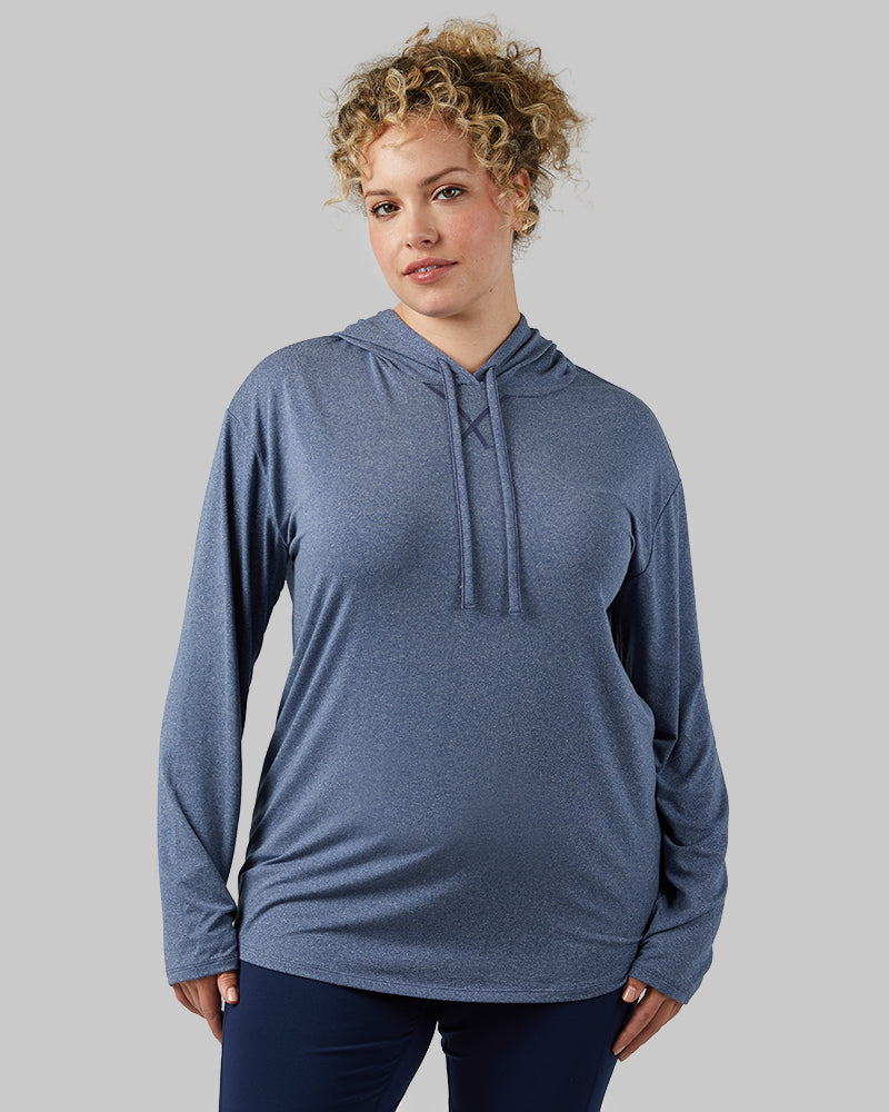 WOMEN'S COOL LONG SLEEVE HOODED T-SHIRT