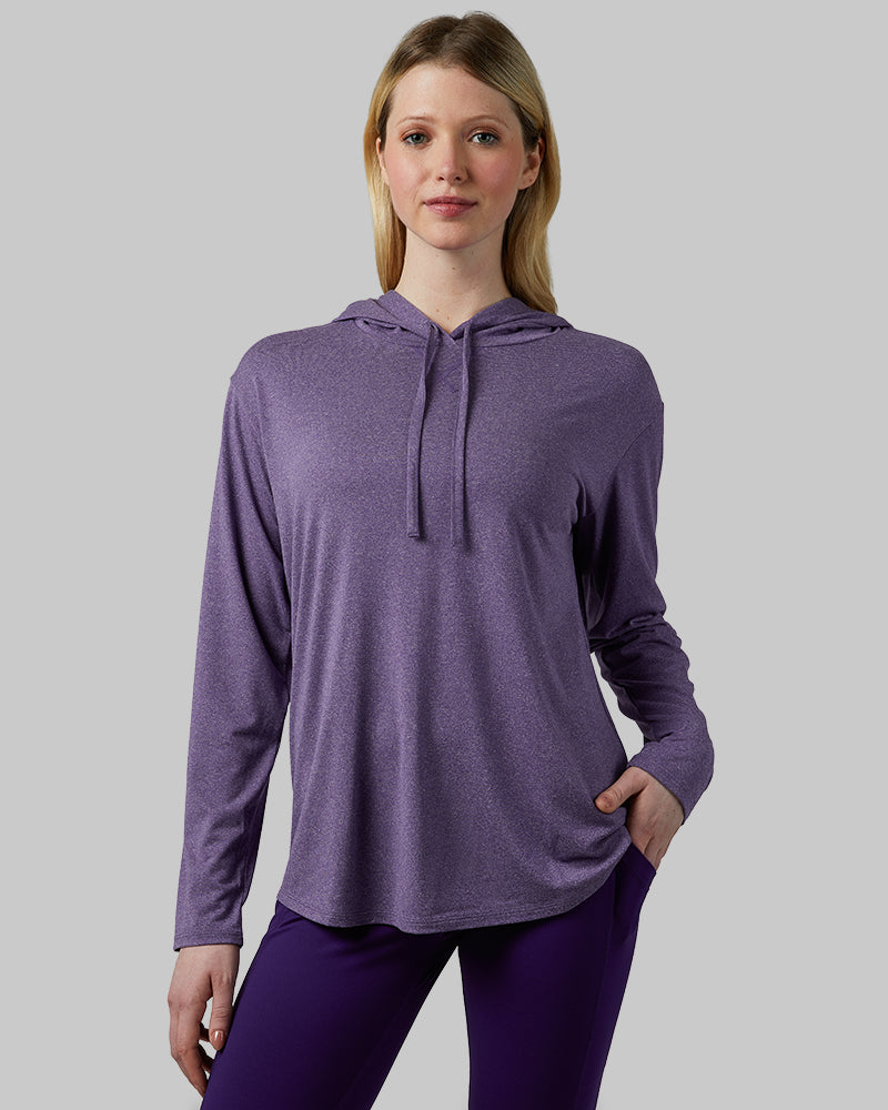 WOMEN'S COOL LONG SLEEVE HOODED T-SHIRT