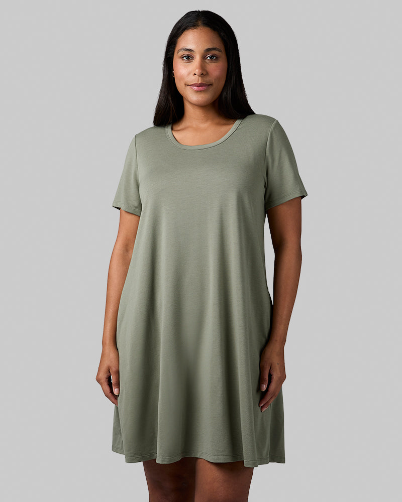 WOMEN'S SOFT KNIT POCKET DRESS