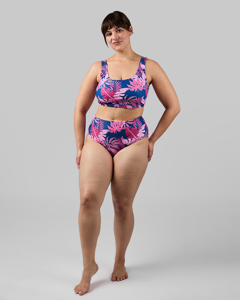WOMEN'S HIGH-WAIST BIKINI SWIM BOTTOM