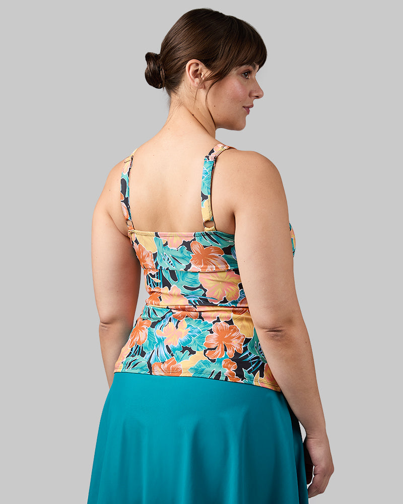 WOMEN'S FITTED RUCHED SWIM TANKINI