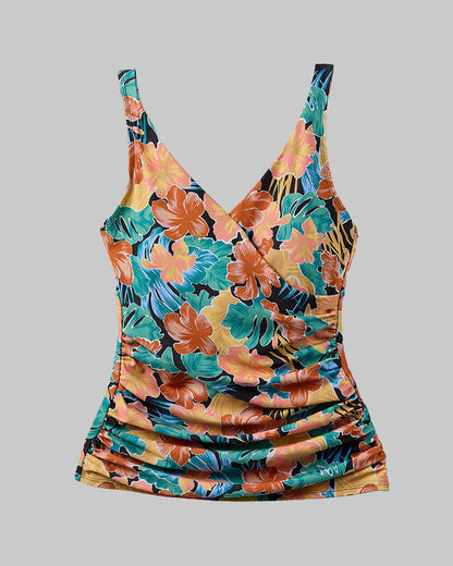 WOMEN'S FITTED RUCHED SWIM TANKINI
