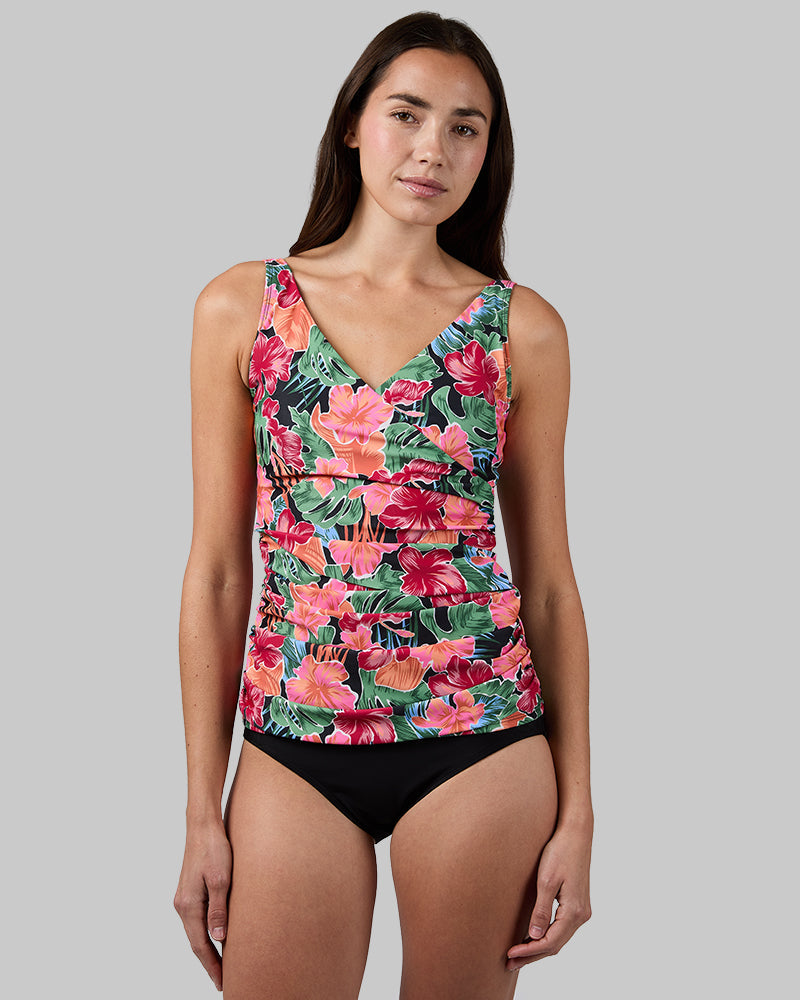 WOMEN'S FITTED RUCHED SWIM TANKINI