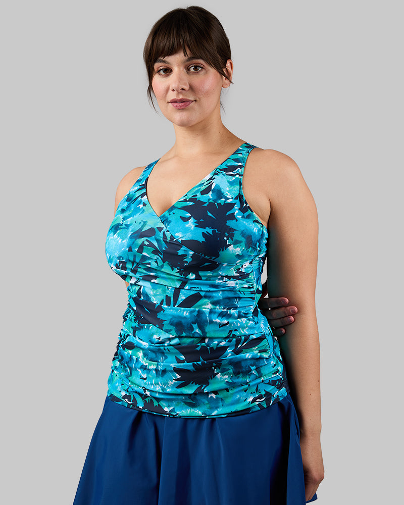 WOMEN'S FITTED RUCHED SWIM TANKINI