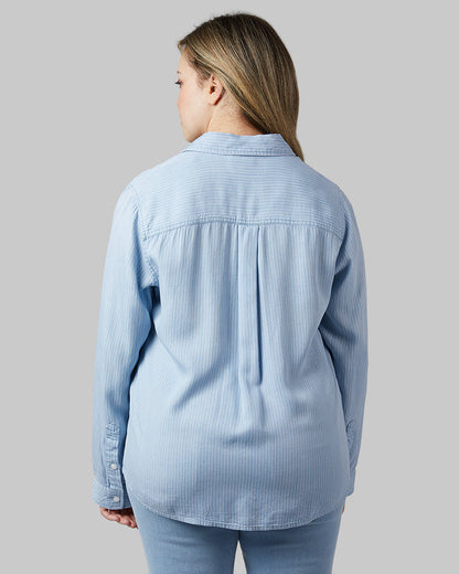 WOMEN'S CHAMBRAY LONG SLEEVE BUTTON-UP
