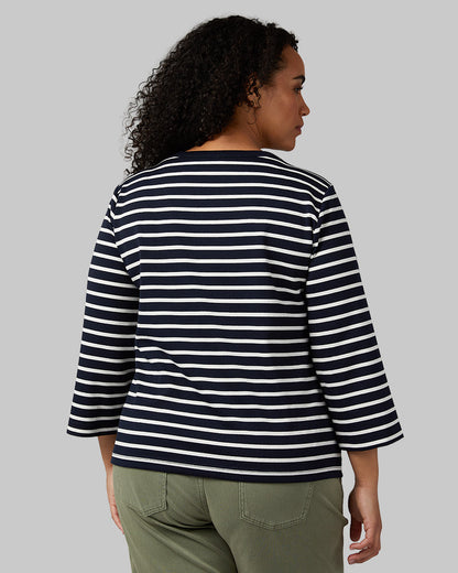 WOMEN'S LUXE KNIT 3/4 SLEEVE T-SHIRT
