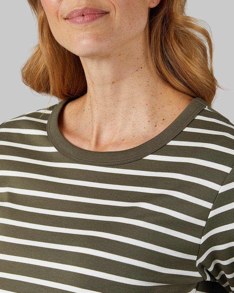 WOMEN'S LUXE KNIT 3/4 SLEEVE T-SHIRT
