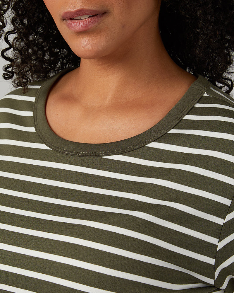 WOMEN'S LUXE KNIT 3/4 SLEEVE T-SHIRT