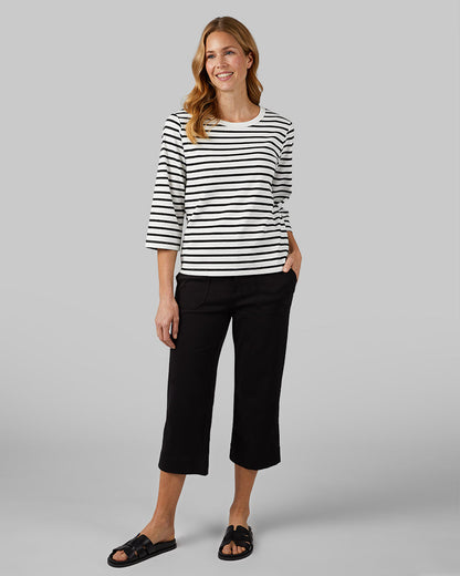 WOMEN'S LUXE KNIT 3/4 SLEEVE T-SHIRT