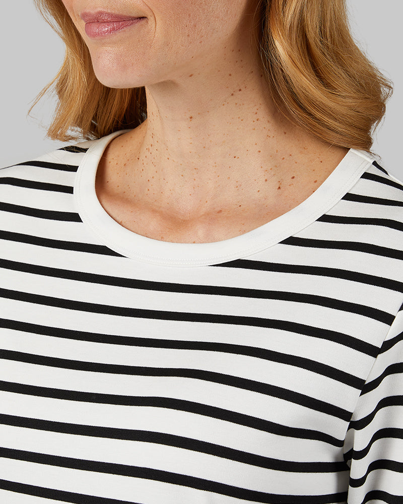 WOMEN'S LUXE KNIT 3/4 SLEEVE T-SHIRT