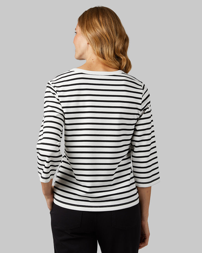 WOMEN'S LUXE KNIT 3/4 SLEEVE T-SHIRT