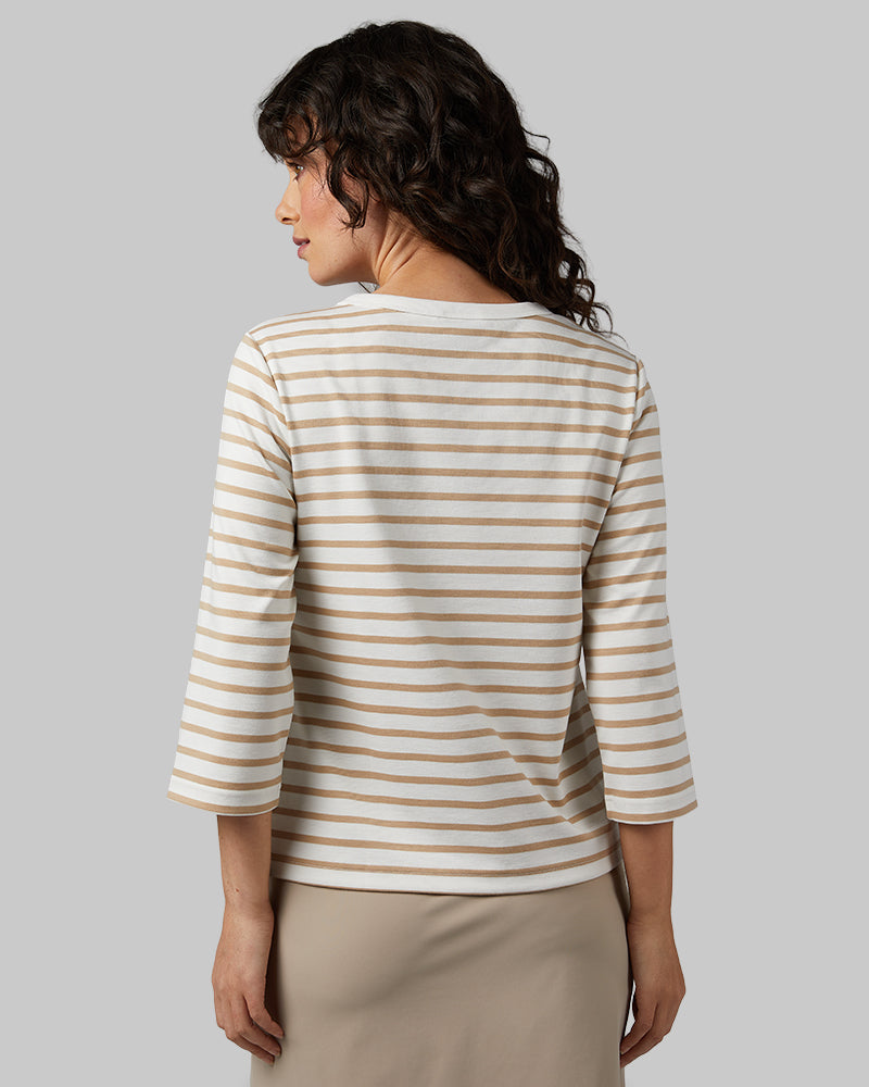 WOMEN'S LUXE KNIT 3/4 SLEEVE T-SHIRT