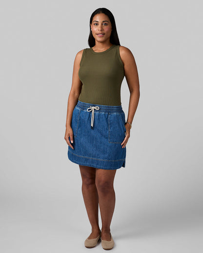 WOMEN'S FEATHERWEIGHT DENIM SKORT