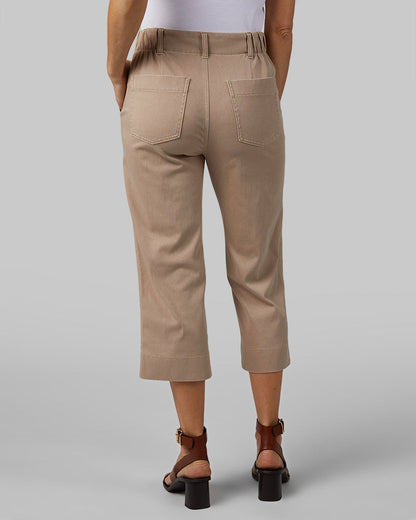 WOMEN'S MINI KNIT TWILL CAPRI