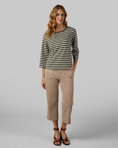 WOMEN'S MINI KNIT TWILL CAPRI