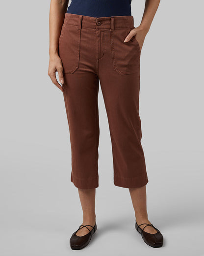 WOMEN'S MINI KNIT TWILL CAPRI