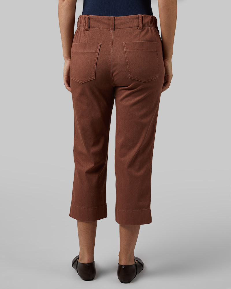 WOMEN'S MINI KNIT TWILL CAPRI