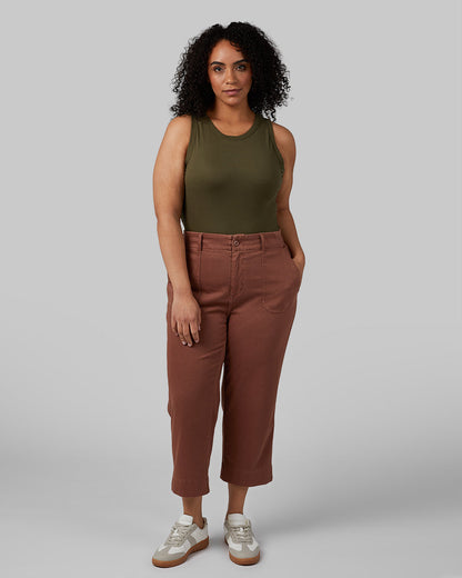 WOMEN'S MINI KNIT TWILL CAPRI