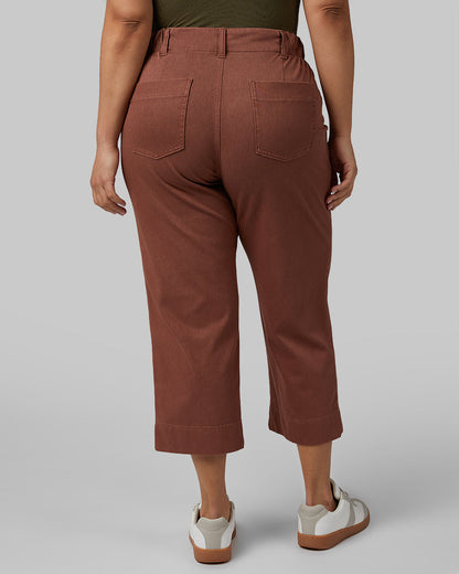WOMEN'S MINI KNIT TWILL CAPRI