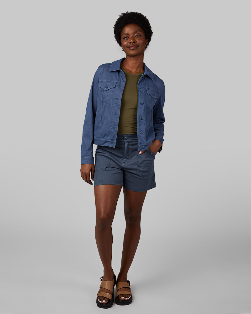 WOMEN'S MINI KNIT TWILL 5-INCH SHORT