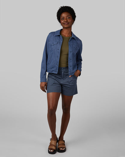 WOMEN'S MINI KNIT TWILL 5-INCH SHORT