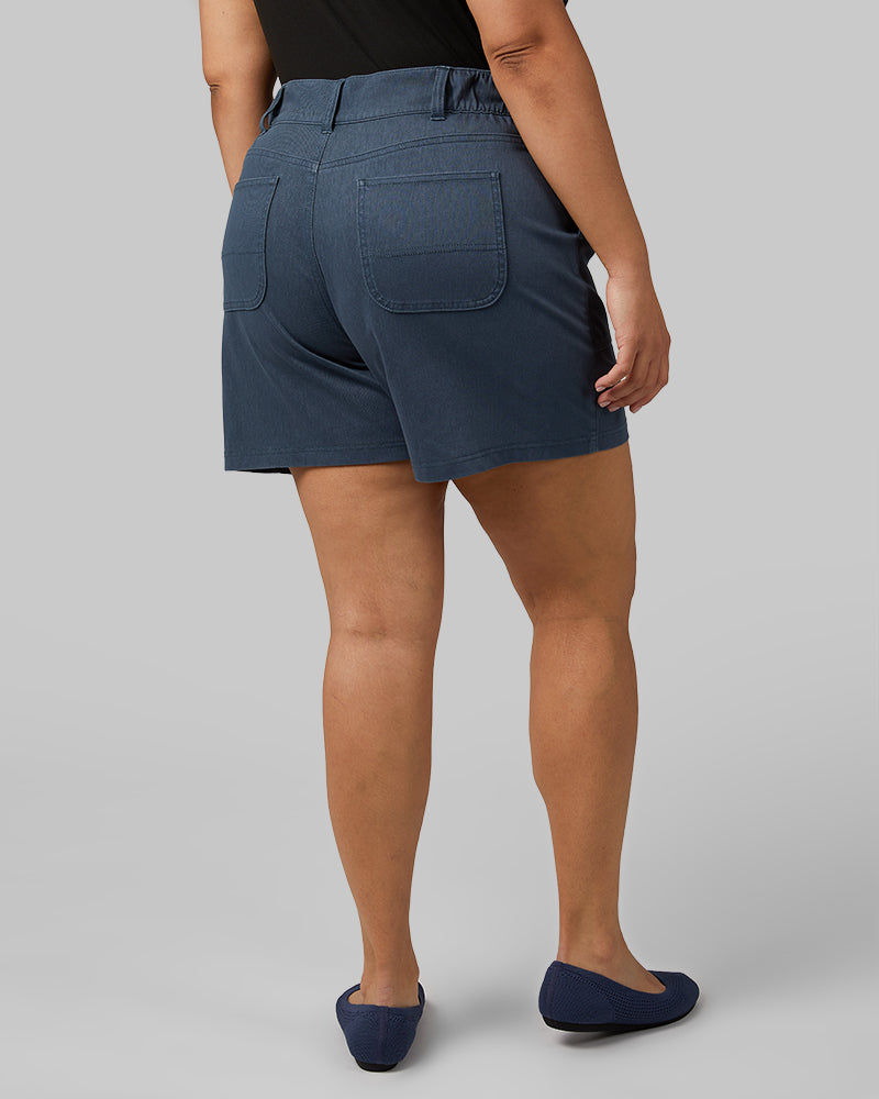WOMEN'S MINI KNIT TWILL 5-INCH SHORT