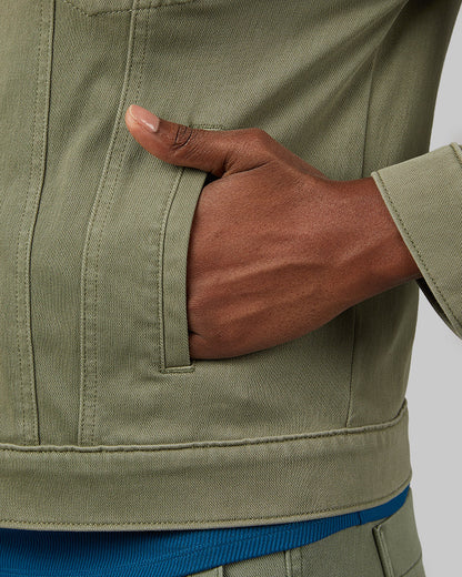 WOMEN'S MINI KNIT TWILL TRUCKER JACKET