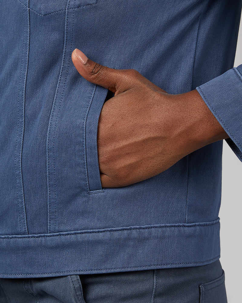 WOMEN'S MINI KNIT TWILL TRUCKER JACKET