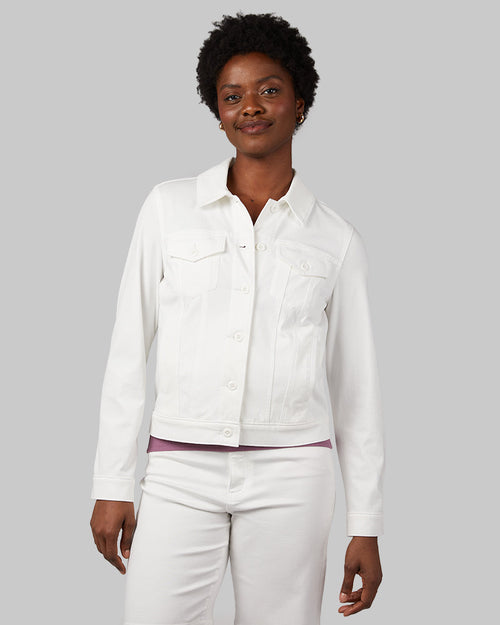 WOMEN'S MINI KNIT TWILL TRUCKER JACKET