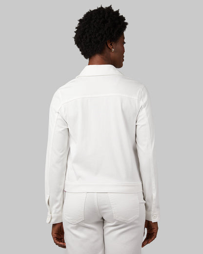 WOMEN'S MINI KNIT TWILL TRUCKER JACKET
