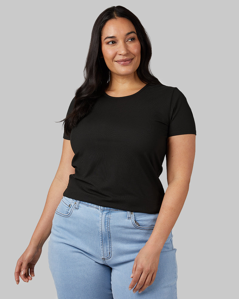 WOMEN'S SOFT RIB FITTED T-SHIRT