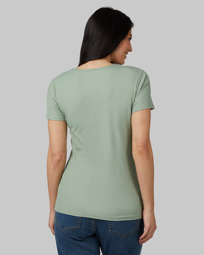 WOMEN'S SOFT RIB FITTED T-SHIRT