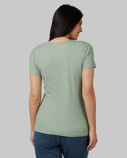 WOMEN'S SOFT RIB FITTED T-SHIRT