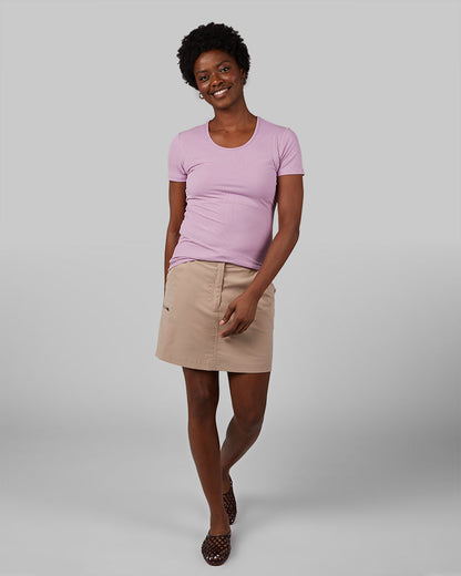 WOMEN'S SOFT RIB FITTED T-SHIRT