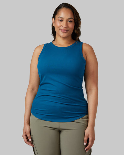 WOMEN'S SOFT RIB HIGH NECK TANK