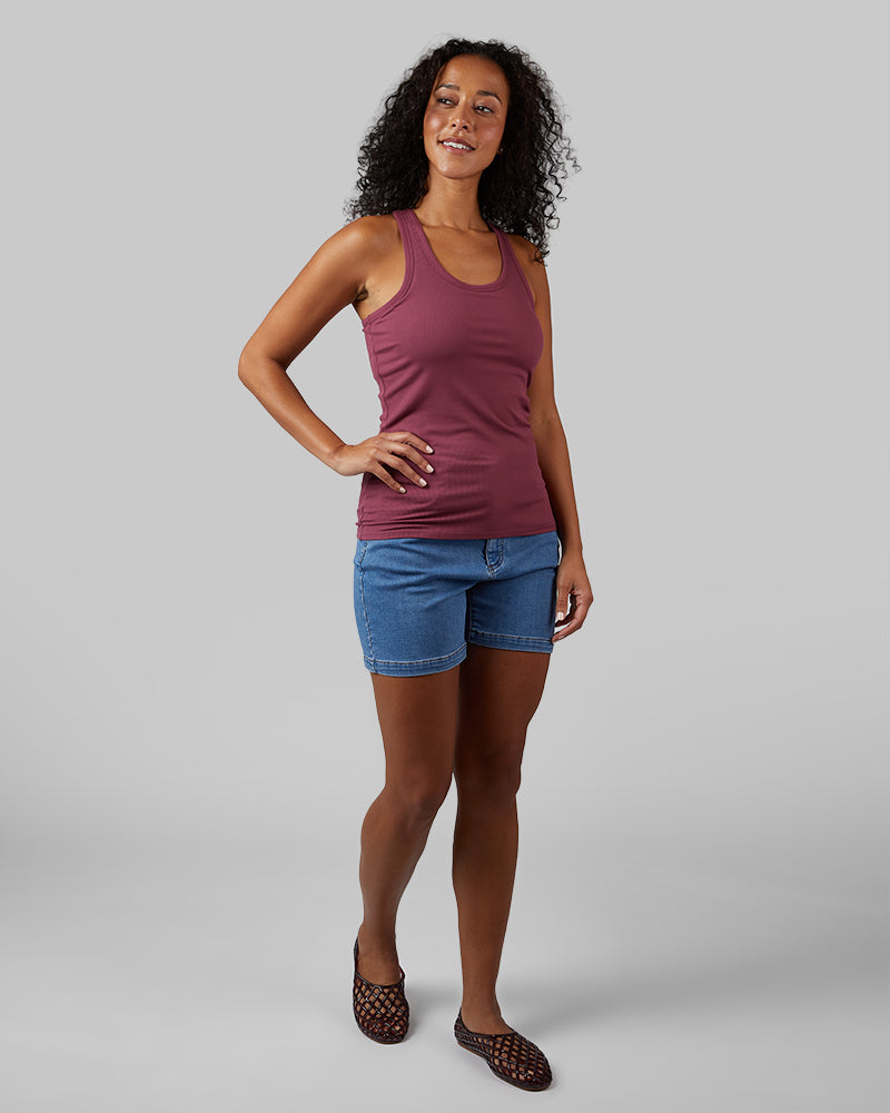 WOMEN'S SOFT RIB RACERBACK BRA TANK