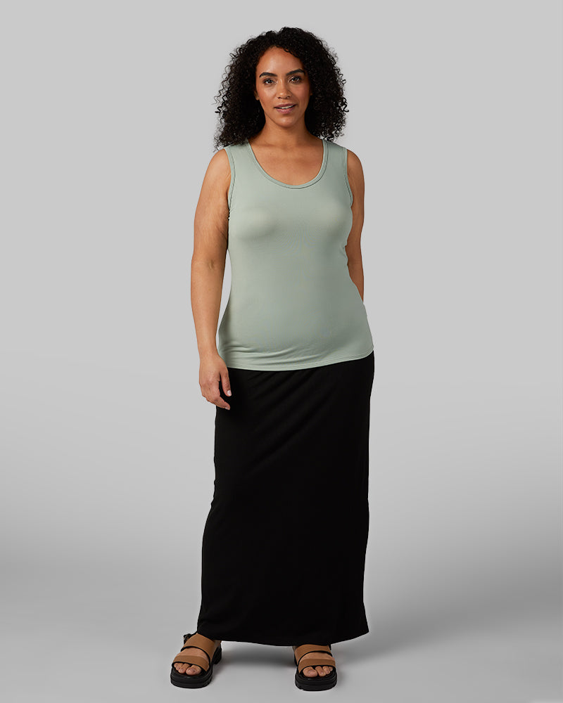 WOMEN'S SOFT RIB MAXI SKIRT