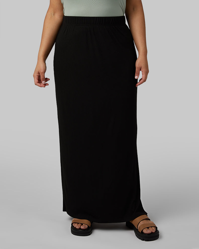 WOMEN'S SOFT RIB MAXI SKIRT