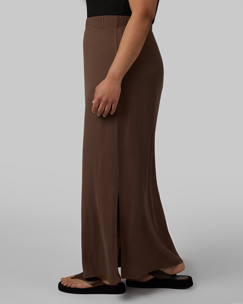 WOMEN'S SOFT RIB MAXI SKIRT