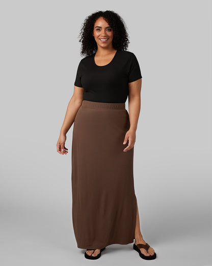 WOMEN'S SOFT RIB MAXI SKIRT