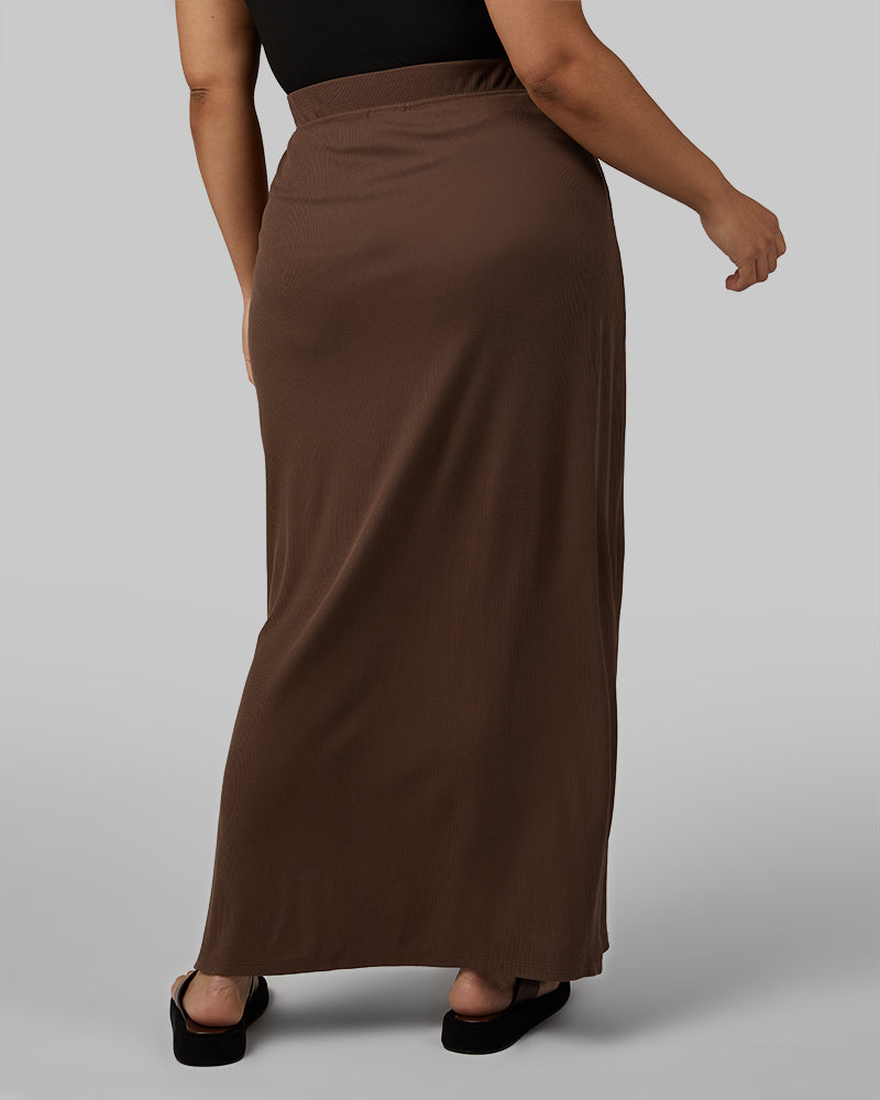 WOMEN'S SOFT RIB MAXI SKIRT