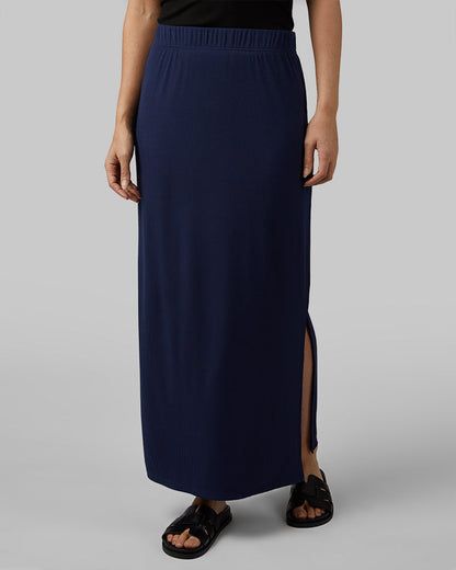 WOMEN'S SOFT RIB MAXI SKIRT