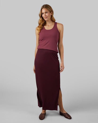 WOMEN'S SOFT RIB MAXI SKIRT
