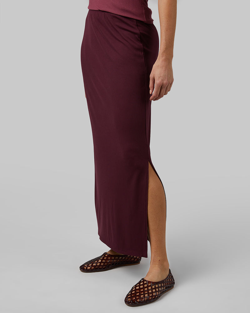 WOMEN'S SOFT RIB MAXI SKIRT