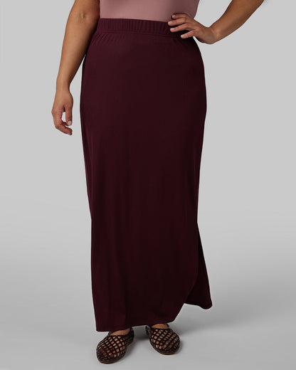 WOMEN'S SOFT RIB MAXI SKIRT