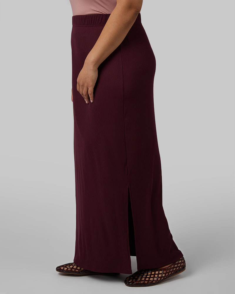 WOMEN'S SOFT RIB MAXI SKIRT