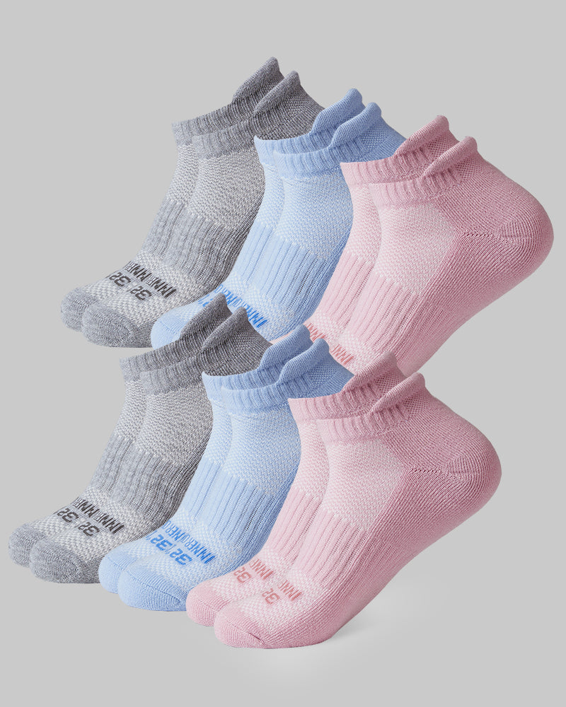 WOMEN'S 6-PACK COOL COMFORT ANKLE RUNNING SOCKS
