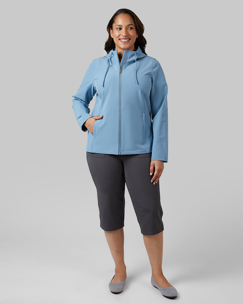 WOMEN'S HOODED WINDBREAKER JACKET