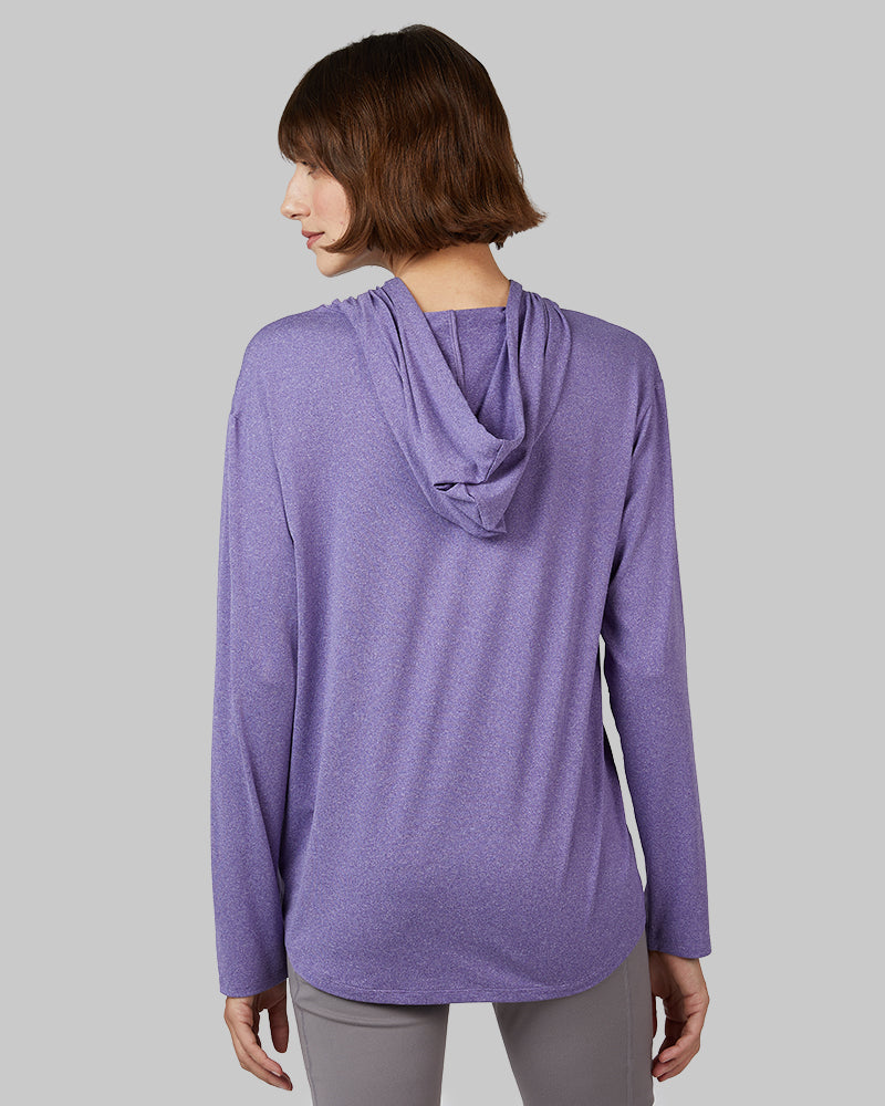 WOMEN'S COOL LONG SLEEVE HOODED T-SHIRT